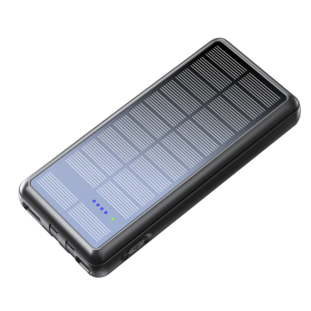Solar Power Bank with Dual-Wire Charging for Every Adventure